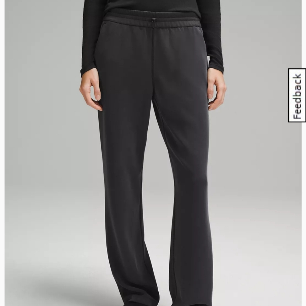 LULULEMON  Soft Suprime lounge pants black/ charcoal sz 12 Regular length.